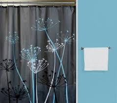 Thistle Gray Blue Fabric Shower Curtain Teal Shower Curtains Gray Shower Curtains Blue Shower Curtains