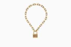 Dior Lucky Locket Necklace In Aged Gold Tone Metal Necklaces Dior Aksesoris