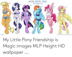 Anthro Height Chart S10 The Mane Six 57 53 Needs Moke