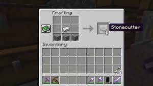 This time the devs bring us the stonecutter recipe and uses! Stonecutter Minecraft Recipe How To Make A Stonecutter In Minecraft