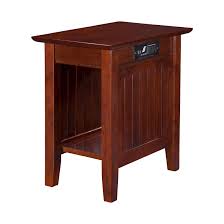 Atlantic Furniture Nantucket Chair Side Table With Charger Atlantic Furniture Chair Side Table Walnut Side Tables