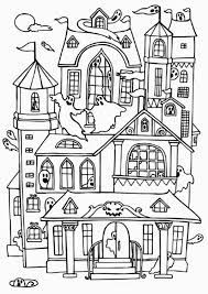 By best coloring pagesdecember 23rd 2014. House Haunted Houses With Many Ghost Coloring Page House Colouring Pages Halloween Coloring Halloween Coloring Pages