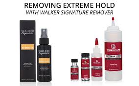 That will help to scrape off the residue quickly. Removing Extreme Hold With Walker Signature Remover Walker Tape