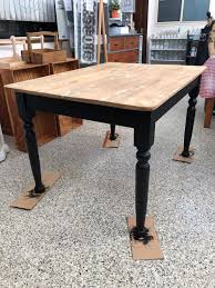 Have You Painted A Black Farmhouse Table I Restore Stuff In 2020 Farmhouse Table Painted Kitchen Tables Dining Table Makeover