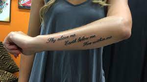 The tattoo/tattoos will always motivate you and every person who would glance at it. Motivation Passion Love Work Arm Tattoo Ink Arm Quote Tattoos Tattoos Arm Tattoo
