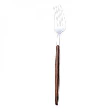 Retro Wooden Handle Stainless Steel Dinnerware Gold-Plateing Elegant  Western Food Fork Spoon Knife Tableware - Walmart.com
