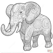 Pin by rilee schwarz on crafts | mandala coloring pages. Printable Coloring Elephant Mandala Novocom Top