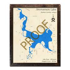 Jimmerson Lake In Wood Map 3d Nautical Wood Charts