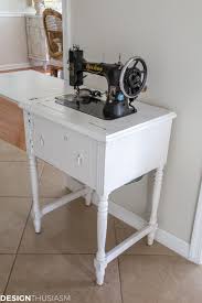 The lift effortlessly raises your sewing machine or serger from the bottom closed position. Sewing Machine Table Diy Transforming A Vintage Sewing Cabinet