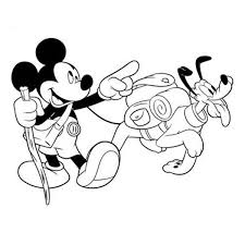 Images of mickey and minnie mouse, donald and daisy duck, goofy, tigger and winnie the pooh playing baseball last updated on july 1st 2021 note : Disney Mickey And Pluto Going Camping Coloring Page Color Luna