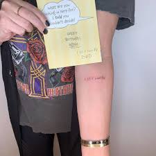 I will love you tattoo on upper back. I Still Love You Tattoo In Her Dad S Handwritting