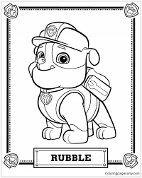 All puppies from paw patrol online coloring page letscolorit com paw patrol coloring paw patrol coloring pages paw patrol printables. Paw Patrol Rubble Printable Coloring Pages Cartoons Coloring Pages Coloring Pages For Kids And Adults