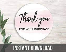 6 thank you for your purchase email templates. Editable Box Seal Sticker Template 3 Sizes Printable Packaging Sticker Design Diy Business Thank You Stickers Qr Code Review Sticker Sticker Template Thank You Stickers Packaging Stickers