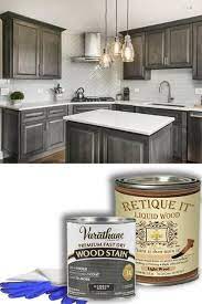 Home Painting Carbon Gray Ndash Update Your Kitchen Cabinets Kitchen Decor Home Kitchens In 2021 Stained Kitchen Cabinets Kitchen Cabinets Makeover Staining Cabinets