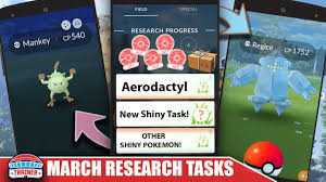 March Research Tasks Mankey Shiny Regice Regirock Registeel Pokemon Go