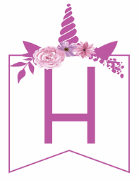 free printable unicorn banner letters world of printables