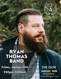 If your Friday plans don't include live music, you're doing it wrong 🎶  Ryan Thomas Band LIVE at The Olde Angel Inn 🕤 9:30PM–12:30AM 🍺 No cover •  $1 drink surcharge 8PM–close