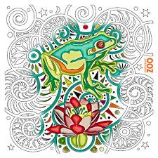 Stats on this coloring page. Sample Page From Orangeroof Zoo Adult Coloring Book On Behance