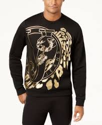 Black And Gold Sweater Versace Men S Gold Foil Graphic Print Sweatshirt Black Gold Xl Versace Jeans T Shirt Graphic Print Sweatshirt Versace Men