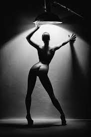 Nude Woman in Spotlight 2 Black & White Luster Photo Print - Etsy