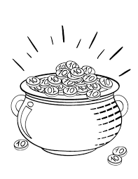The pot of gold coloring book. Free Pot Of Gold Coloring Page