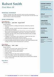 Resume sample of a chief marketing officer (cmo) with over 20 years of experience in the car industry. First Mate Resume Samples Qwikresume