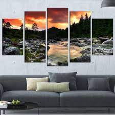 By now you already know that, whatever you are looking for, you're sure to find it on aliexpress. Tableau Mural Tres Large Design Art Bord Paysage Riviere Des Rocheuses Au Couchee De Soleil Walmart Canada