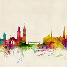 Zurich Switzerland Skyline By Michael Tompsett Zurich Switzerland Zurich Skyline