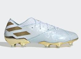 Adidas Black And Gold Football Boots Adidas Nemeziz Messi 19 1 15 Year Fg Bold Aqua Gold Met Cloud White Football Boots Messi Soccer Boots