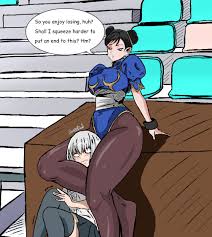 Chun-Li ruining the fun for my OC Heaven, in a headscissor If you are  interested in roleplaying with me on discord, hit me up! Ill be the sub,  please be literate. ChunLi 