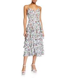 Floral Tiered Ruffle Dress Neiman Marcus