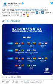 Simultáneamente, el combinado de venezuela intentará sumar sus primeros tres puntos en las eliminatorias qatar 2022 cuando reciba en el estadio olímpico de caracas a chile, que viene de. Confirmadas Las Fechas De Los Proximos Partidos De La Selecion Colombia En Las Clasificatorias A Qatar 2022 Infobae