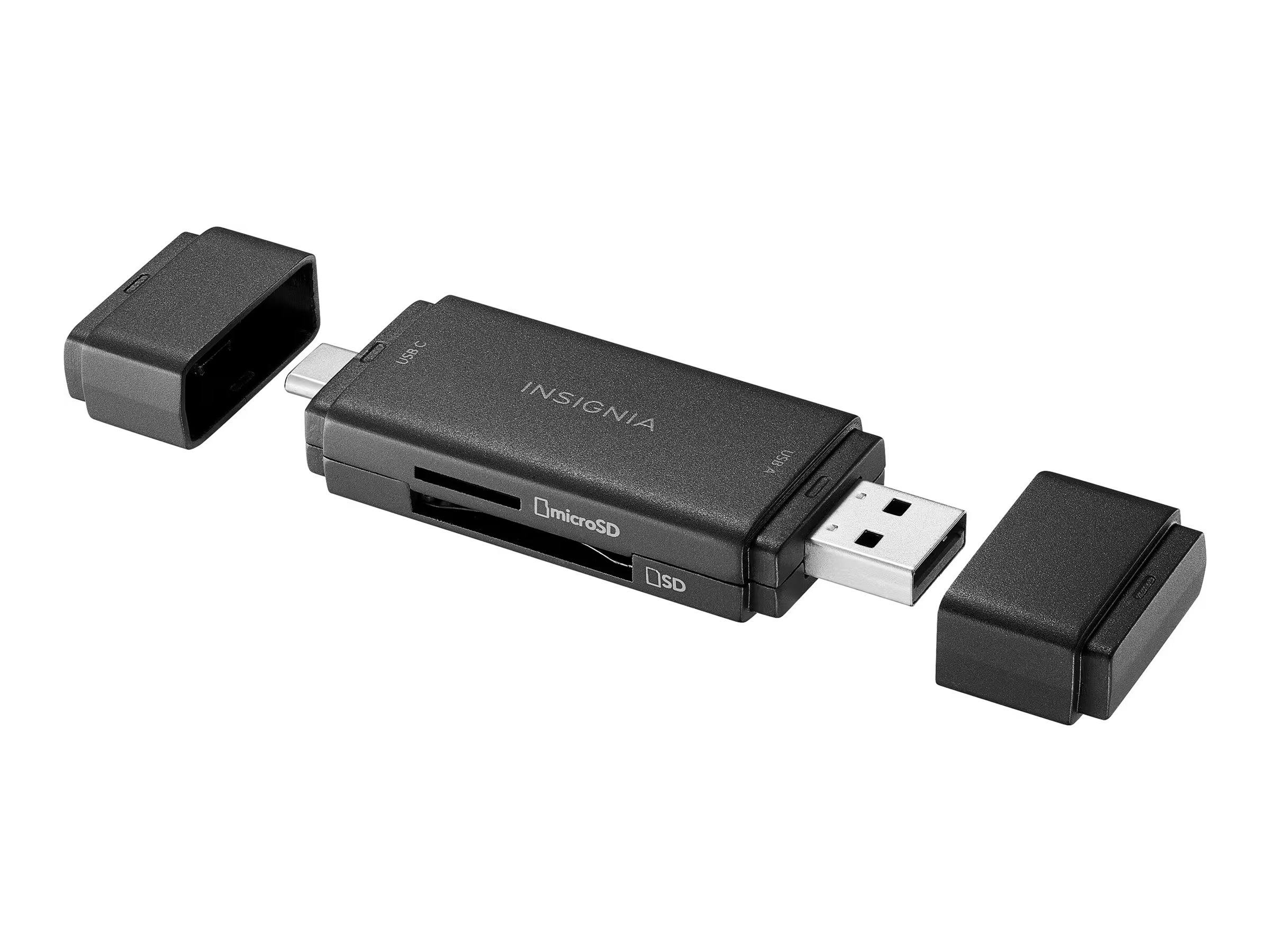Insignia USB-C/USB 3.0 to SD and microSD Memory Card Reader