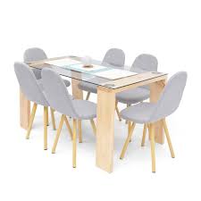 Decorar el comedor, como regla general, implica, además, decorar el salón; Mica Juego De Comedor 6 Personas Rectangular Cadiz Falabella Com