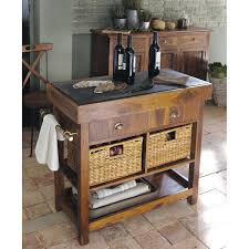 Butcher Block Luba C Ron Maisons Du Monde Cocina Madera Madera Maciza Islas De Cocina