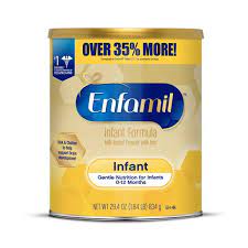 Enfamil Infant Formula Milk Based Baby Formula With Iron Powder 29 4 Oz Can Walmart Com Walmart Com