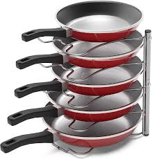 Schau dir angebote von pan lid racks auf ebay an. Amazon Com Simplehouseware Kitchen Cabinet Pantry Pan And Pot Lid Organizer Rack Holder Chrome Home Improvem Lid Organizer Kitchen Cabinets Pot Organization