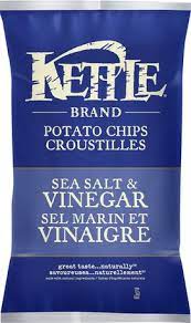 Kettle chips are one of the largest natural potato crisp brands in the u.s and have recently also become extremely popular in the united kingdom and the middle east. Kettle Chips Sea Salt And Vinegar Gluten Free Potato Chips Walmart Canada