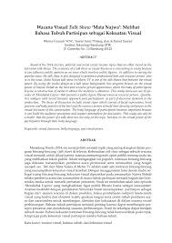 Jan 29, 2021 · hiburan penutup. Pdf Wacana Visual Talk Show Mata Najwa Melihat Bahasa Tubuh Partisipan Sebagai Kekuatan Visual