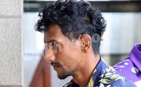 Abdul Imran and Zahir Hassan at Magistrates Court in Suva