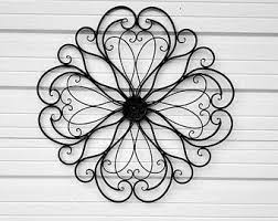 Large Metal Wall Art Black Wall Art Black Wall Decor Metal Etsy In 2021 Outdoor Metal Wall Art Wrought Iron Wall Art Iron Wall Decor