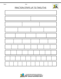 Printable Fraction Strips