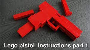 Lego Pistol Instructions Part 1 Of 2 - Youtube