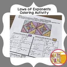 What can my class do to take ownership of the classroom in september? Laws Of Exponents Coloring Activity By Math Dyal Tpt