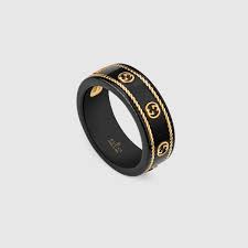 Gucci Icon Ring With Yellow Gold Interlocking G Gold Rings Fashion Versace Ring Versace Jewelry