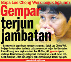 SURIA AMANDA: Polis halang bapa Chong Wei terjun