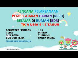 Maybe you would like to learn more about one of these? Rpph Tk A Semester 1 Minggu Ke 3 Part 1 Tema Diri Sendiri Belajar Di Rumah Belajardirumah Youtube