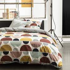 Parure de lit 220x240 coton. Parure De Lit 220x240 2 Personnes Coton Imprime Graphique Terra Rosa Andy 3 Suisses