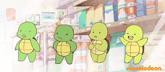 There is a mutated ninja turtle with a yellow domino mask in the franchise, although she was never a member of the teenage mutant ninja turtles, but she is their current ally. Baby Turtles W Teenage Mutant Ninja Turtles Know Your Meme