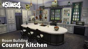How to make a kitchen island. Country Kitchen The Sims 4 Room Building Youtube
